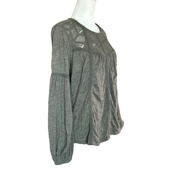 Sundance Top Blouse Size Small Boho Royal Rosie Crinkled Long Sleeve - Picture 5 of 9